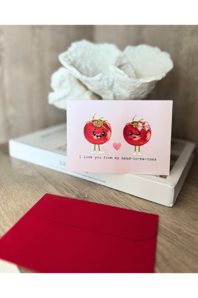 Greeting Card - Head To-ma-toes